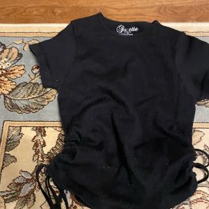 Suzette black croptop